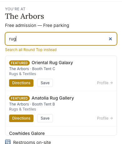 Scoped search for rug at The Arbors